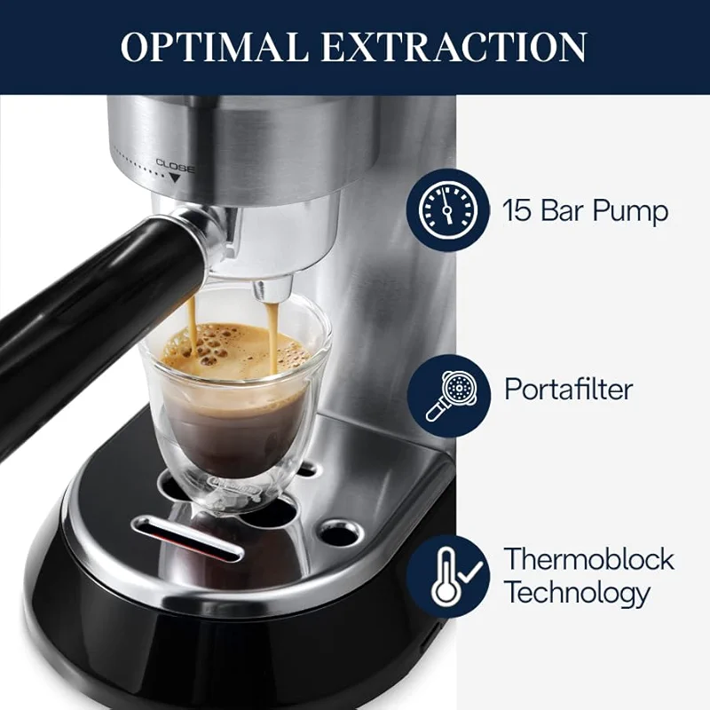 De’Longhi Dedica Espresso Machine with Manual Milk Frother — image 4