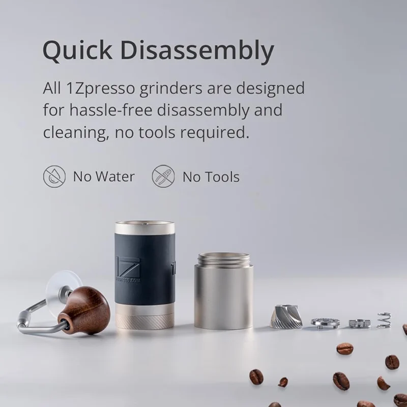 1Zpresso J Manual Coffee Grinder Silver Capacity 35g with Assembly — image 7