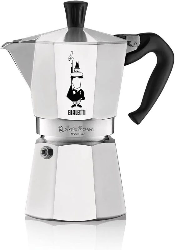 Bialetti Moka Express Iconic Italian Stovetop Espresso Maker (Natural