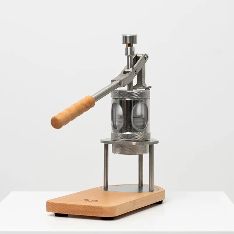 MS1 - Mini Portable Manual Espresso Machine with Wooden Base — image 4