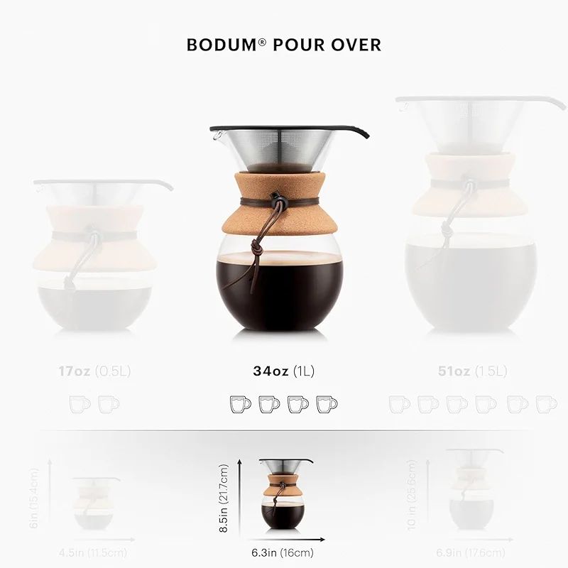 Bodum 34oz Pour Over Coffee Maker