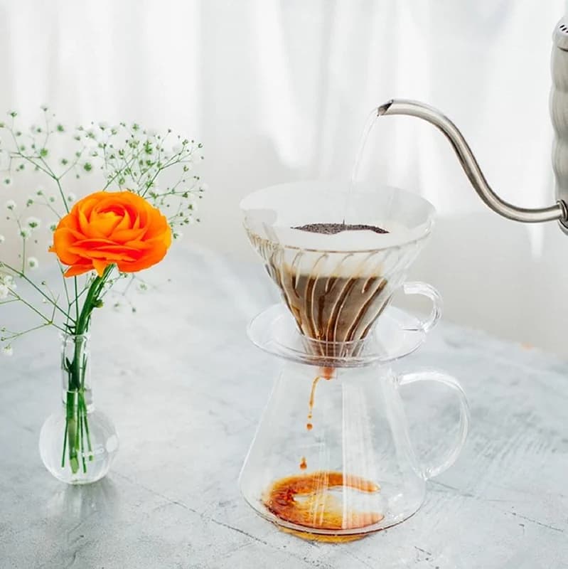 "Simply Hario" V60 Glass Pour Over Coffee Set