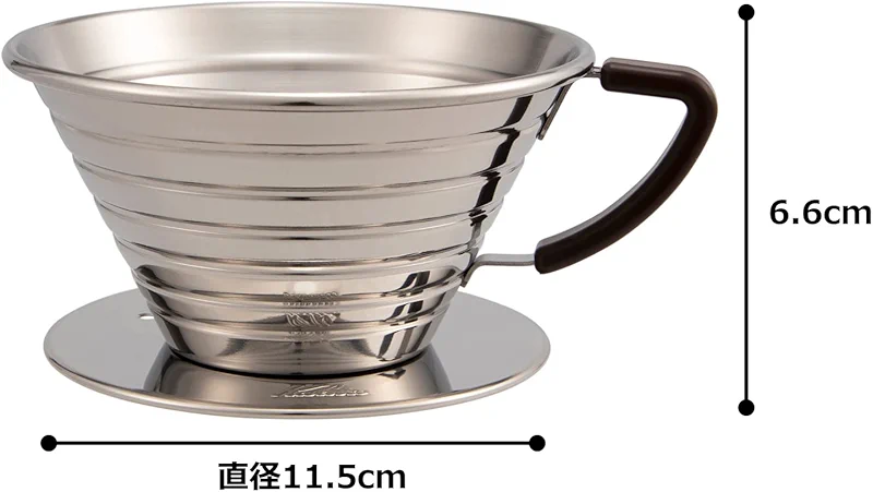 Carita Kalita Stainless Steel Coffee Dripper Wave Series - 2-4 People — image 7