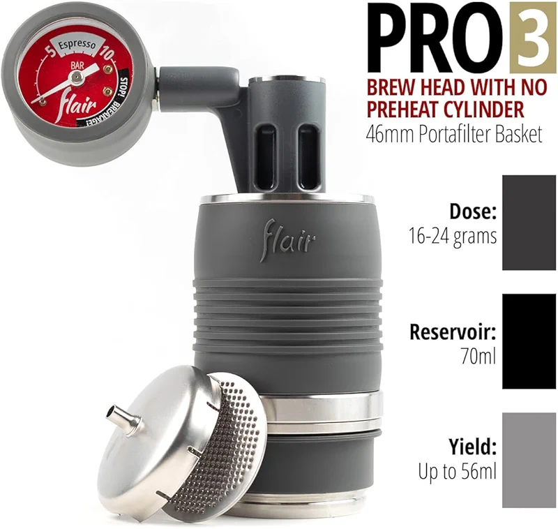 Flair UPDATED PRO 3 (Black) - All manual lever espresso maker with a — image 2