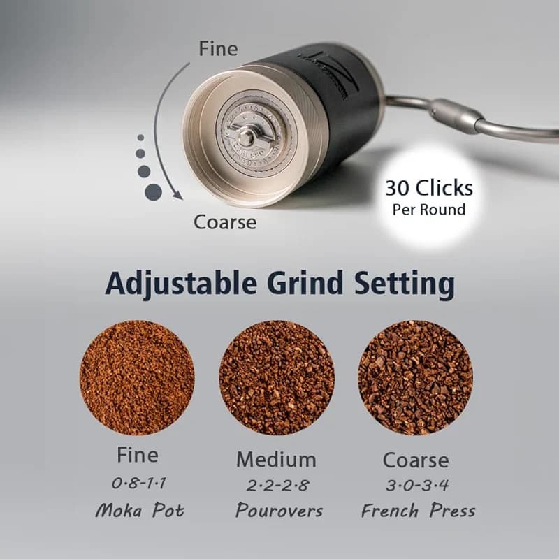 1Zpresso J Manual Coffee Grinder Silver Capacity 35g with Assembly — image 8
