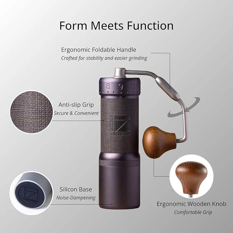 1Zpresso J-Ultra Manual Coffee Grinder Iron Gray — image 4