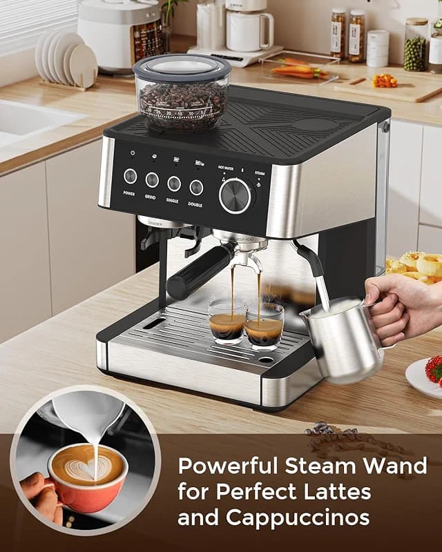 (2026 Upgrade) Espresso Machine with Grinder — image 3