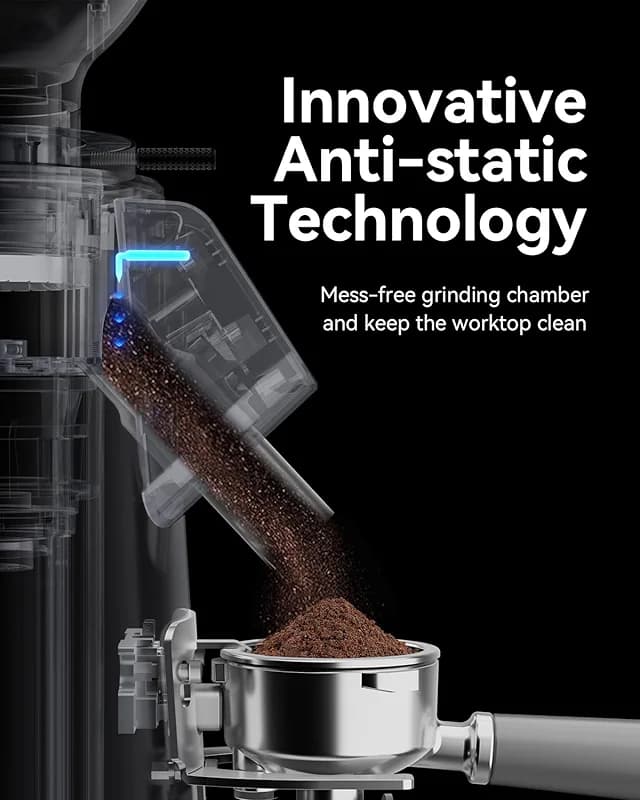 MOKKOM Professional 64mm Flat Burr Coffee Grinder with 100 Grind Settings — image 8