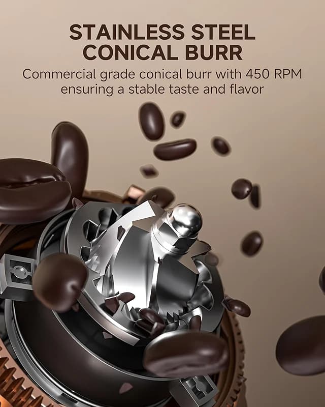AMZCHEF Single Dose Coffee Grinder – 75 Settings Burr Grinder — image 6