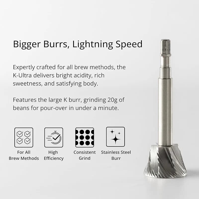 1Zpresso K-Ultra Manual Coffee Grinder Iron Gray with Carrying Case — image 2