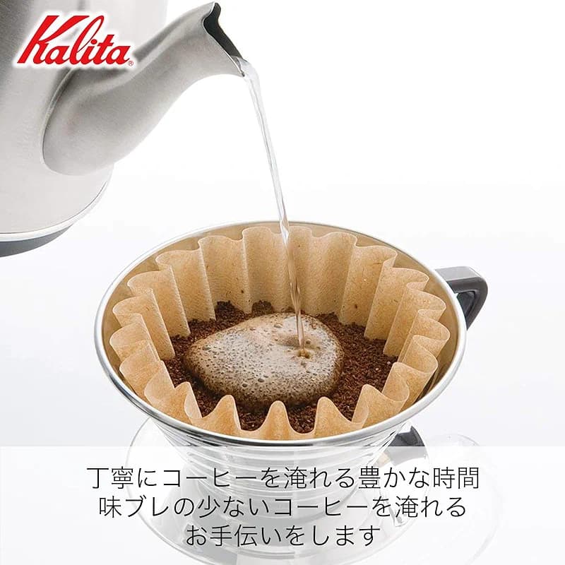Carita Kalita Stainless Steel Coffee Dripper Wave Series - 2-4 People — image 2
