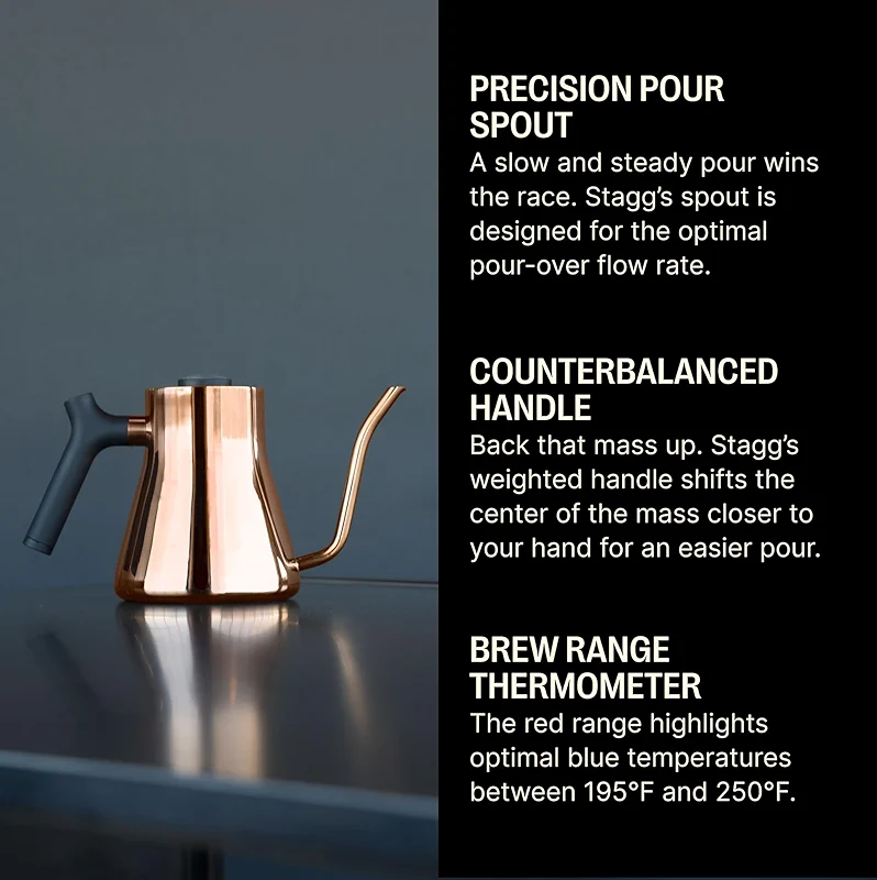 Fellow Stagg Stovetop Pour-Over Coffee and Tea Kettle - Gooseneck Teapot — image 8