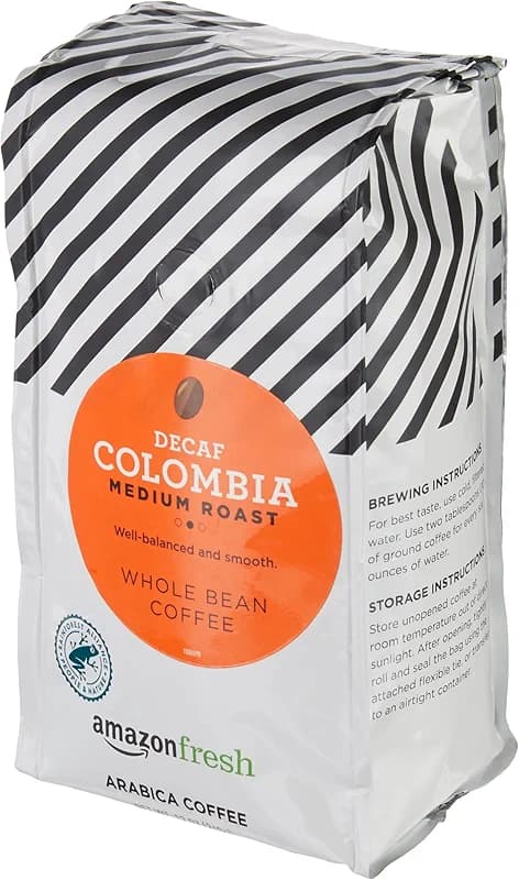Amazon Fresh Decaf Colombia Whole Bean Coffee — image 4