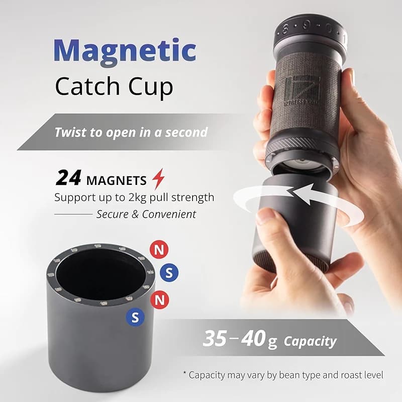 1Zpresso K-Ultra Manual Coffee Grinder Iron Gray with Carrying Case — image 5