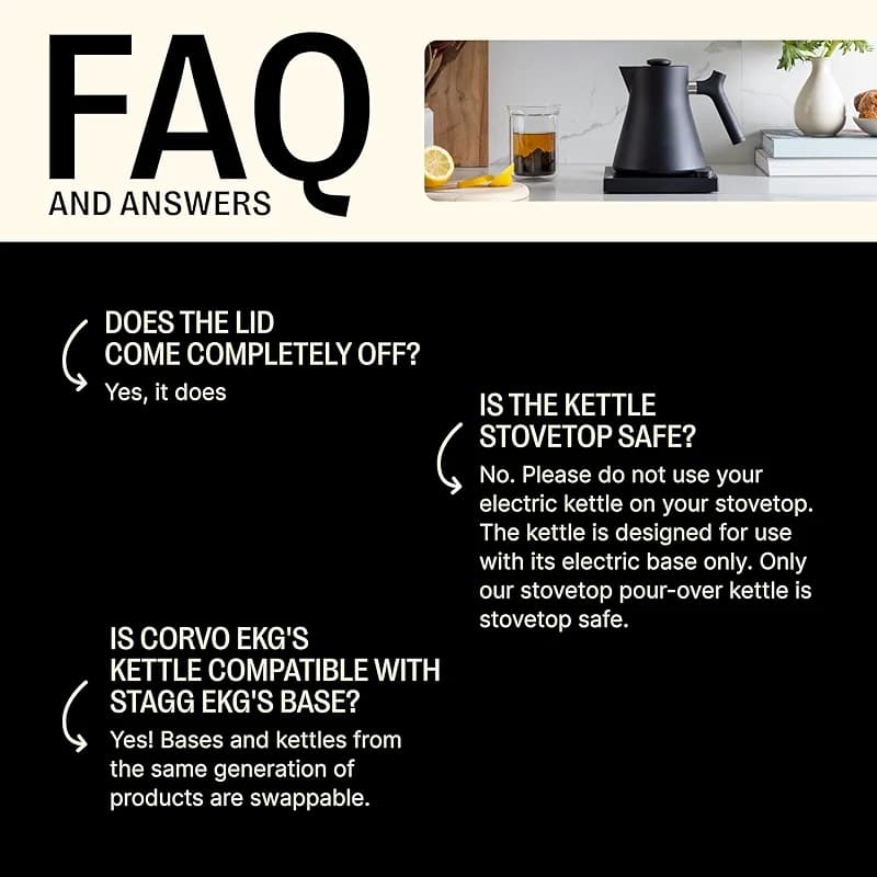Fellow Corvo EKG Pro Electric Tea Kettle - Quick Heating — image 8