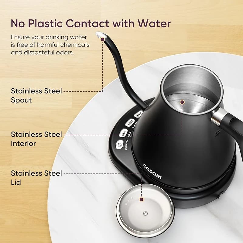 COSORI Electric Gooseneck Kettle with 5 Temperature Control Presets — image 3
