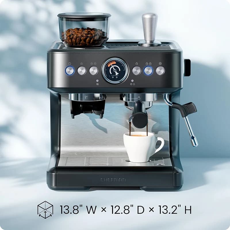 Chefman Crema Deluxe Espresso Machine with Double Boiler — image 3