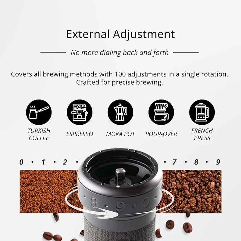 1Zpresso K-Ultra Manual Coffee Grinder Iron Gray with Carrying Case — image 4