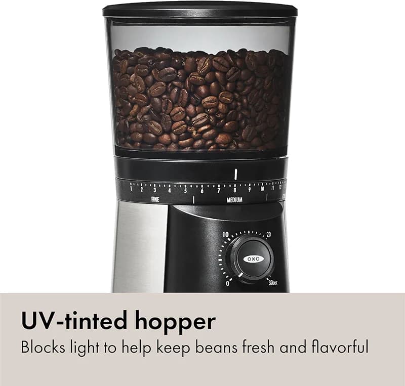 OXO Brew Conical Burr Coffee Grinder - Silver — image 4
