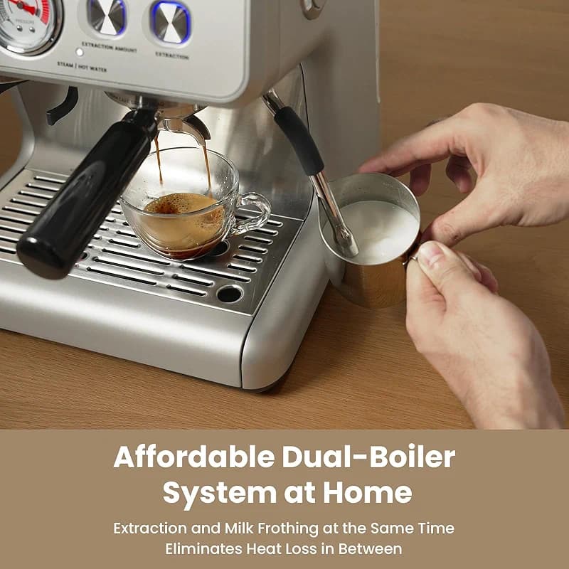 Gevi Dual Boiler Espresso Machine with Built-in Grinder — image 8