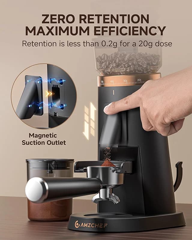 AMZCHEF Single Dose Coffee Grinder – 75 Settings Burr Grinder — image 3
