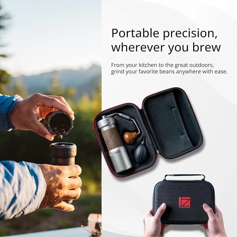 1Zpresso K-Ultra Manual Coffee Grinder Iron Gray with Carrying Case — image 7